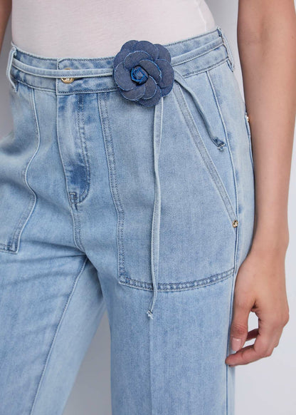Jeans baggy da donna in cotone used