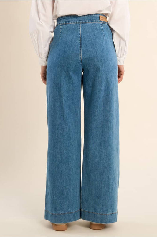 Jeans a gamba larga