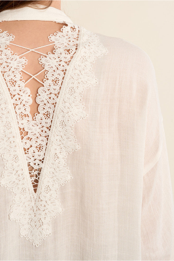 Camicia con colletto alla coreana
