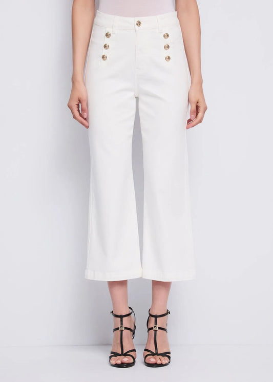 Pantaloni straight da donna in twill
