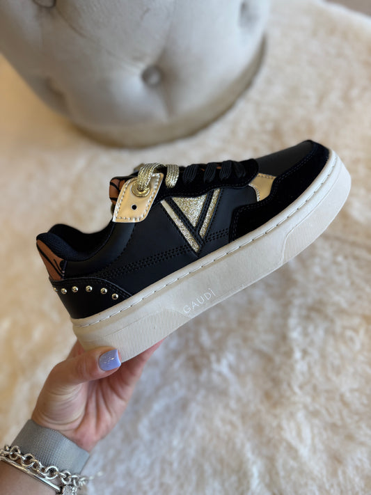 Sneaker con inserto glitterato