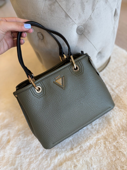 Borsa top handle verdone in similpelle