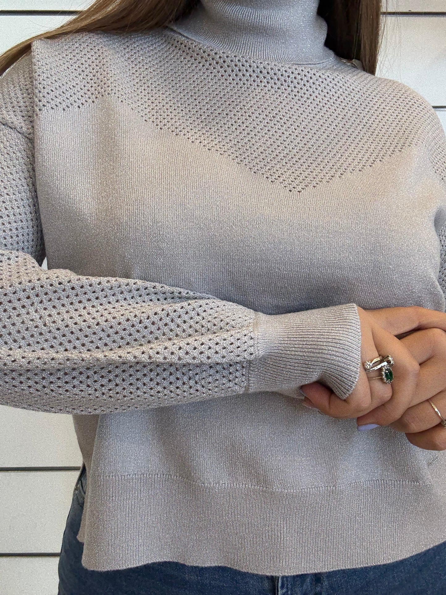 Dolcevita da donna in filato lurex