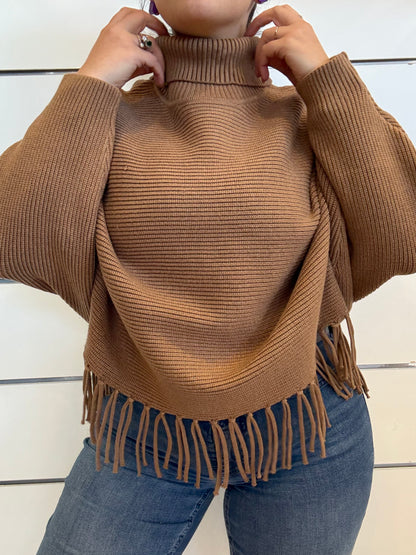 Mantella con maniche color biscotto