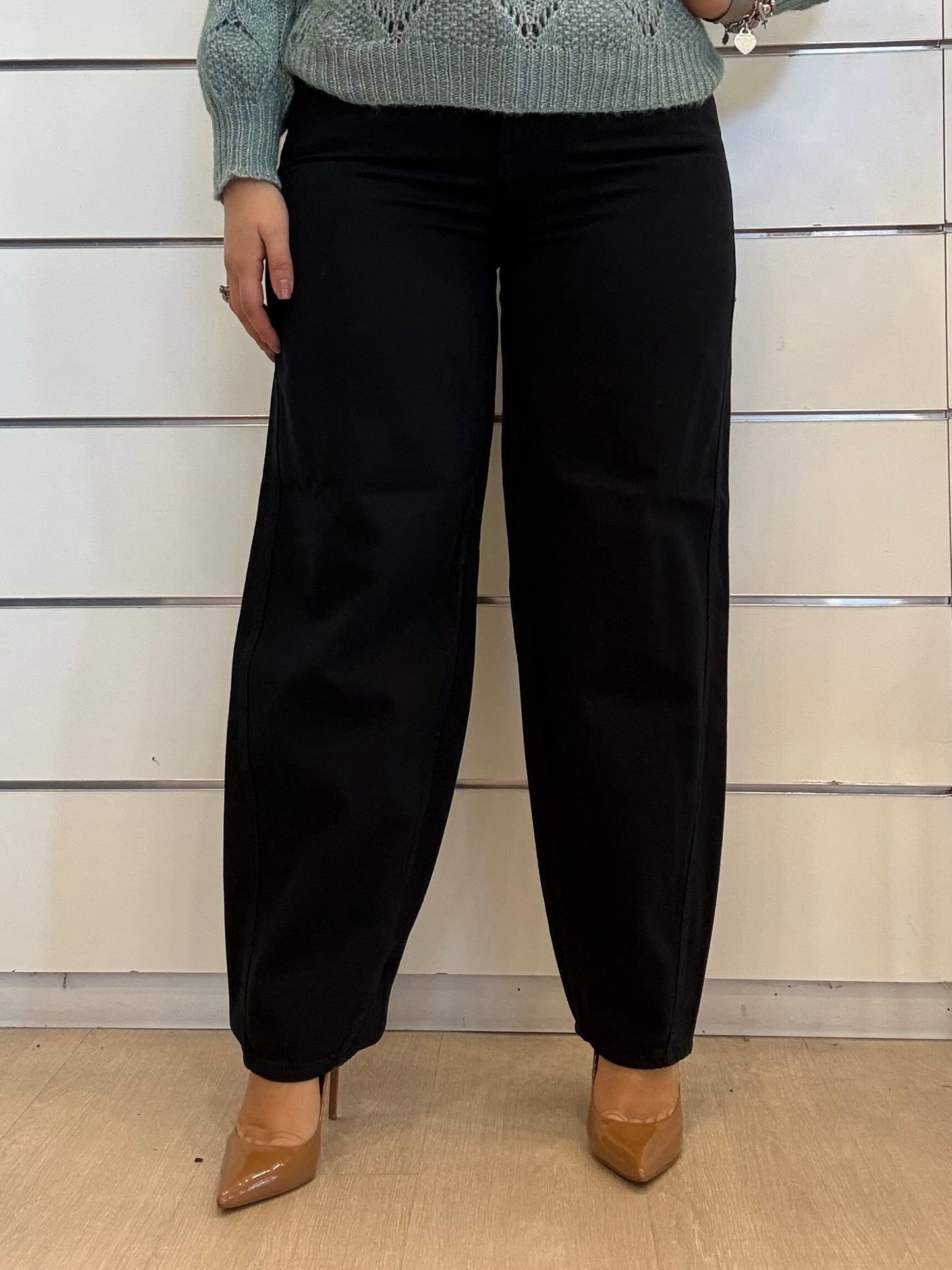 Jeans modello Balloon in denim blu