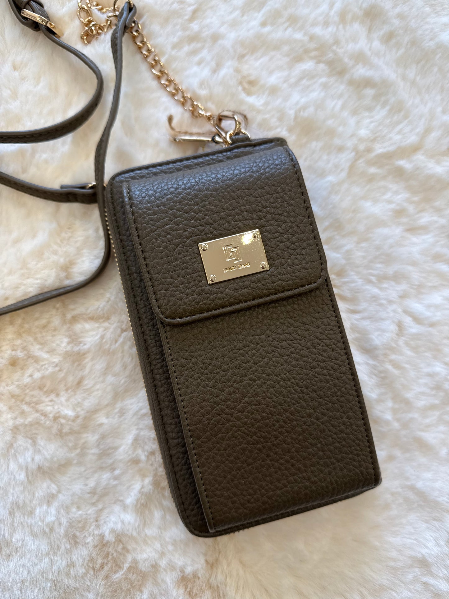 Portacellulare verdone in similpelle