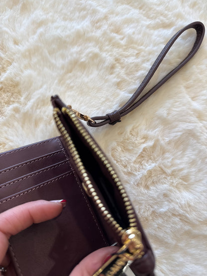 Portacarte bordeaux in similpelle