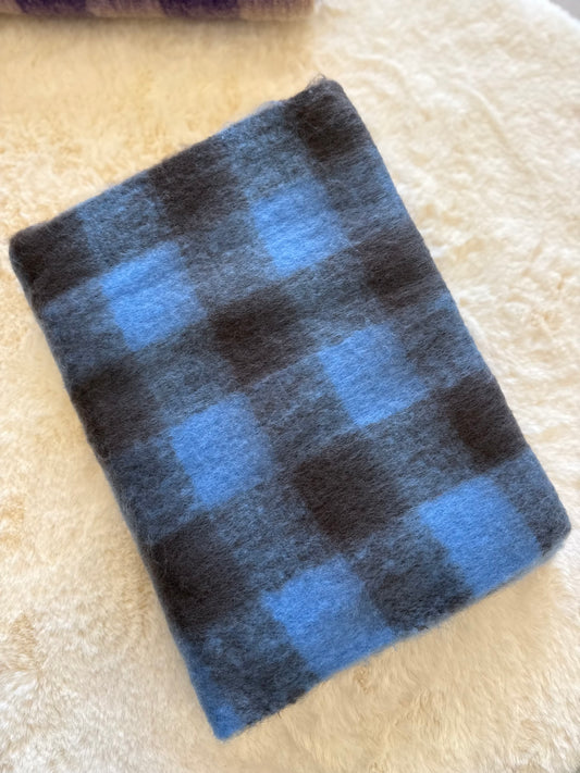 Sciarpa a quadri blu