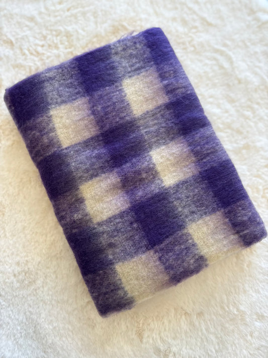 Sciarpa a quadri viola