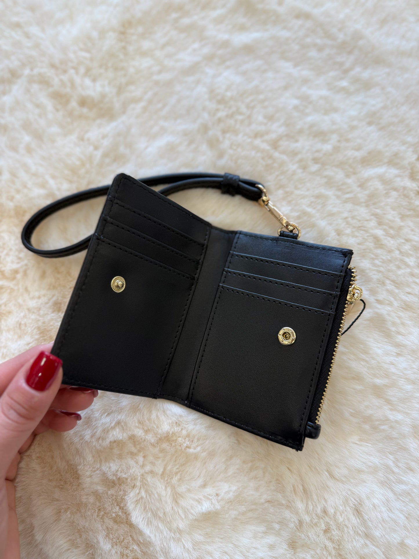 Portacarte nero in similpelle