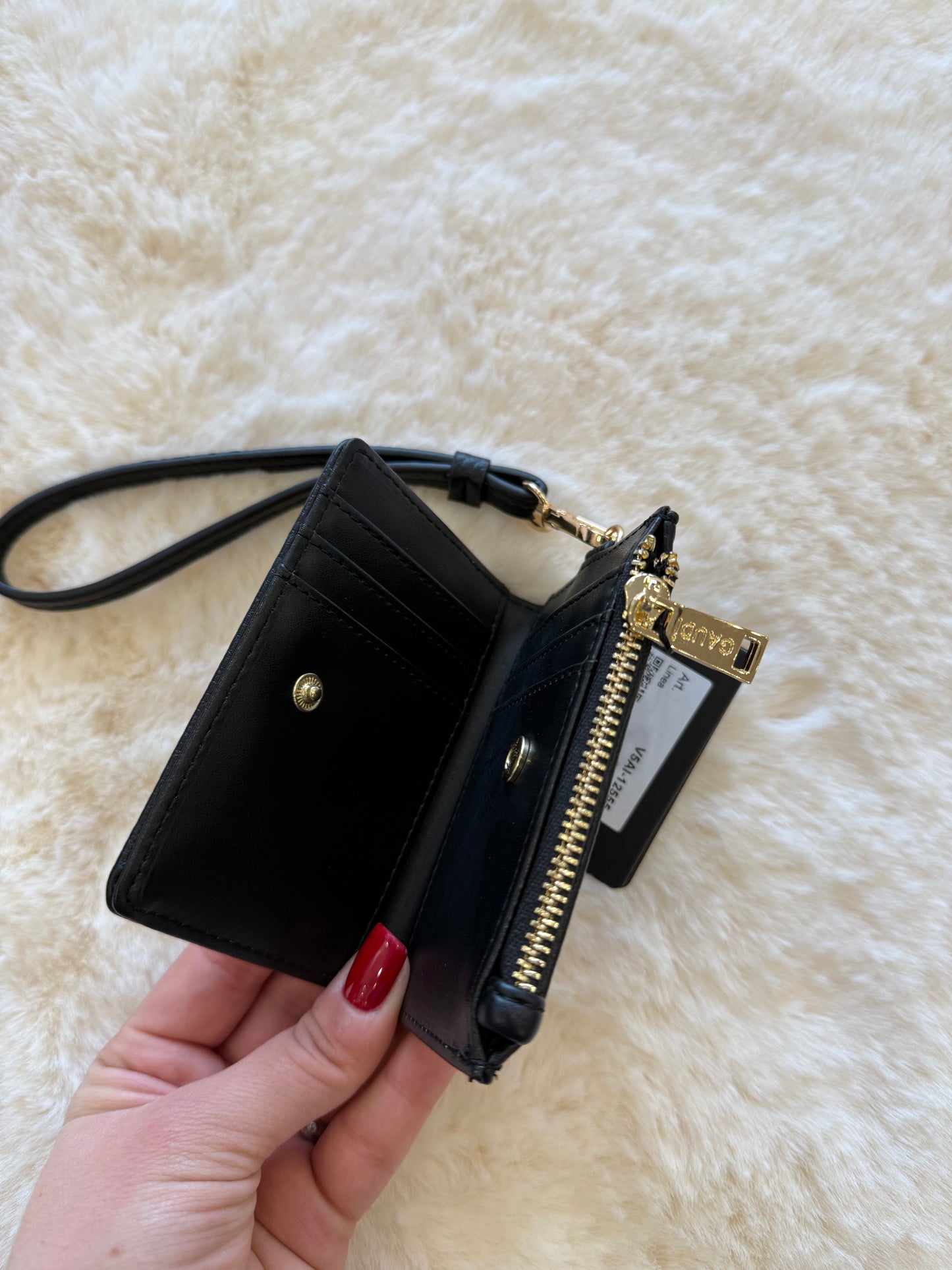 Portacarte nero in similpelle