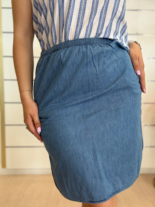 Gonna in jeans 100% cotone