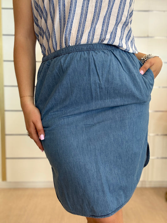 Gonna in jeans 100% cotone