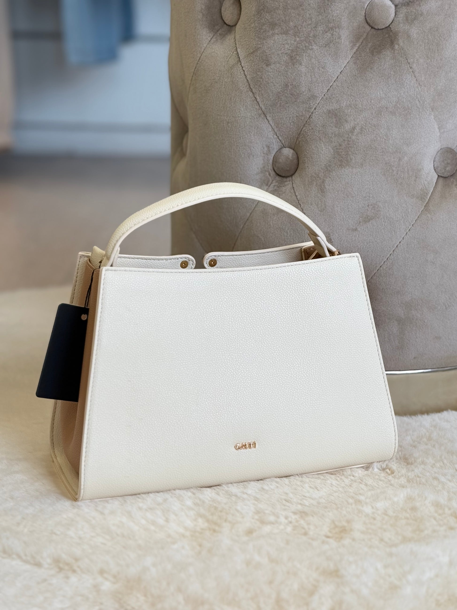 Borsa a mano e tracolla Gaudì in bianco, ideale per chi cerca borsa classe e stile