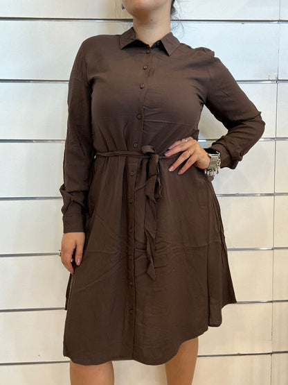 Abito camicia marrone