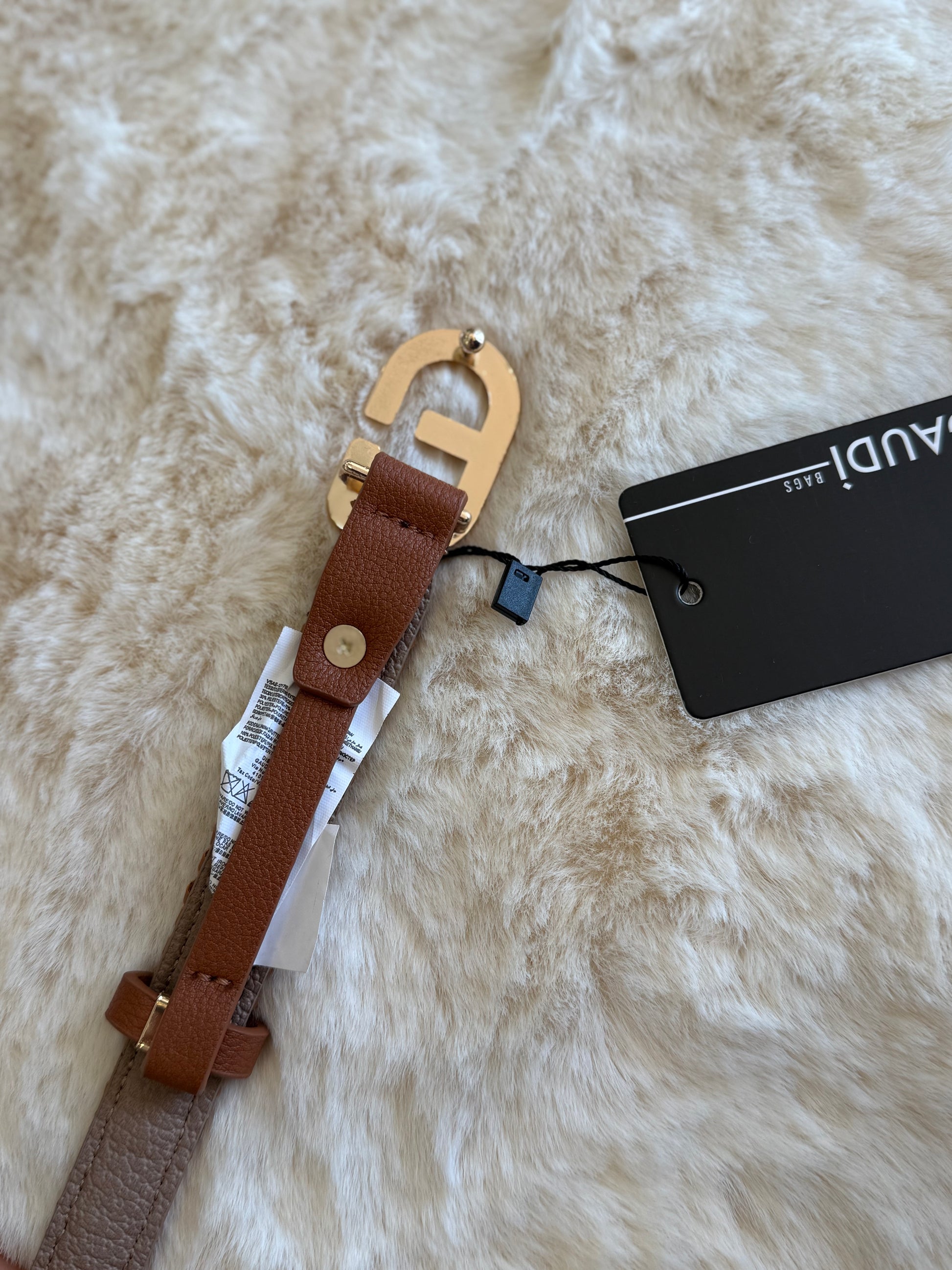 Cintura marrone intrecciata 2 cm di Gaudì con fibbia dorata elegante per un look raffinato