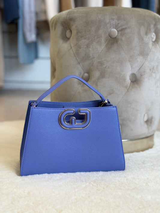 Borsa a mano donna Gaudì in blu con manico e design elegante, ideale per ogni occasione