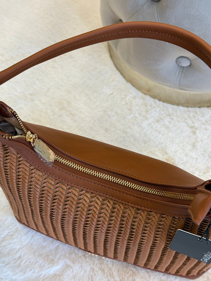 Borsa hobo marrone Gaudì con design intrecciato e manico elegante per un look moderno
