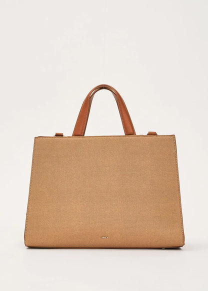 Borsa a mano Gaudì beige con tracolla elegante e spaziosa per lo shopping quotidiano
