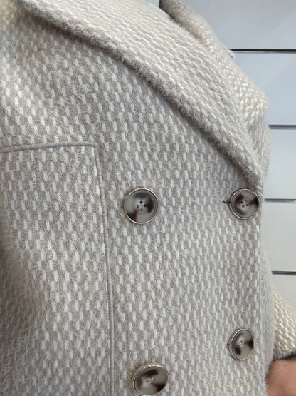 Giacca doppiopetto RINO E PELLE in tessuto chiaro con bottoni decorativi e design elegante