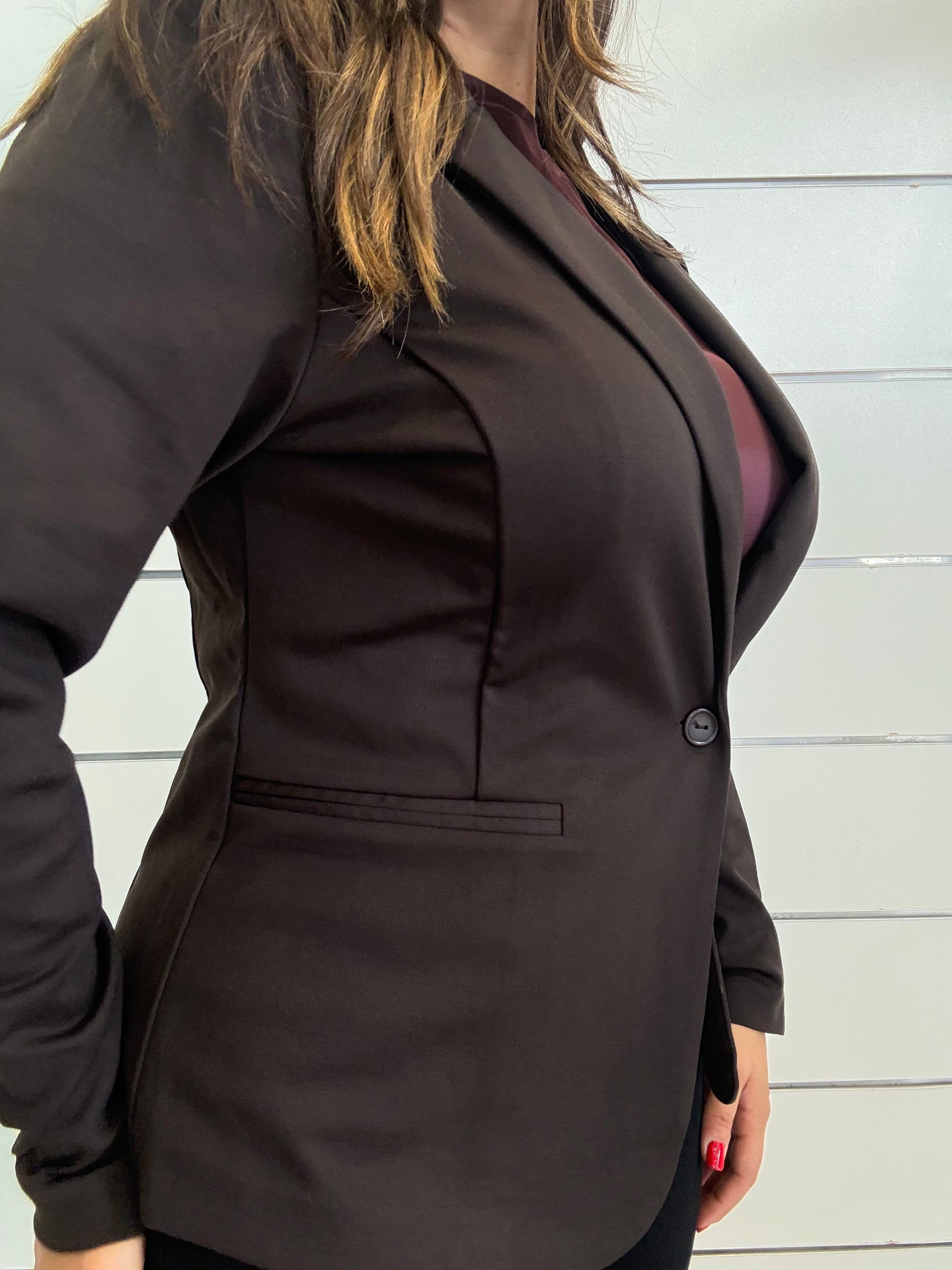 Giacca monopetto in punto Milano di ICHI, elegante e sagomata per un look raffinato