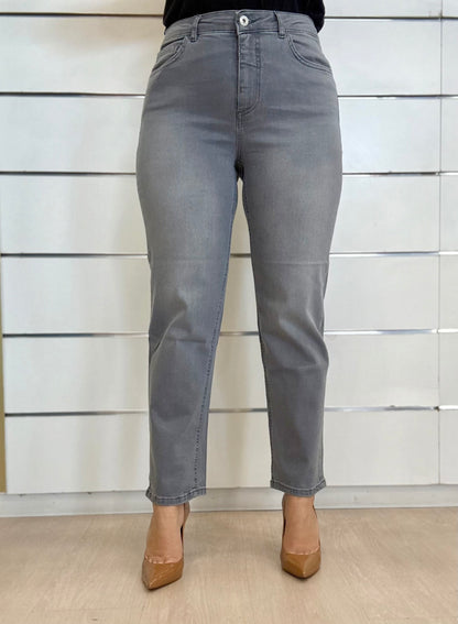 Jeans carrot grigio ICHI con design elegante e vestibilità comoda per ogni occasione