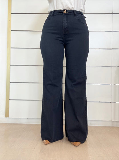 Jeans da donna flare bootcut con cintura di Gaudì, in blu, perfetti per un look alla moda