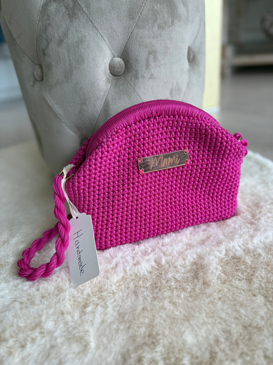 Borsa a mano Mamì Modello Fit fucsia realizzata a mano con dettagli eleganti