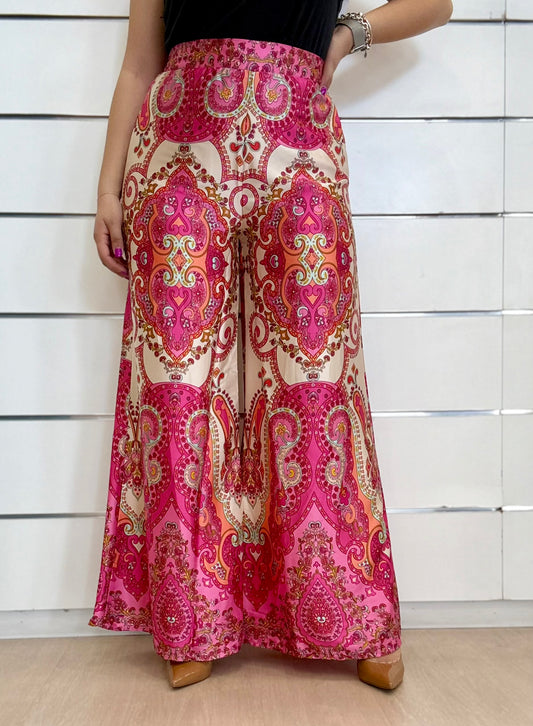 Pantaloni a fantasia con elastico in vita di Molly Bracken con design vivace e tessuto leggero